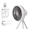 Ventilador de mesa portátil con batería LED Sentry (5.5W) 4