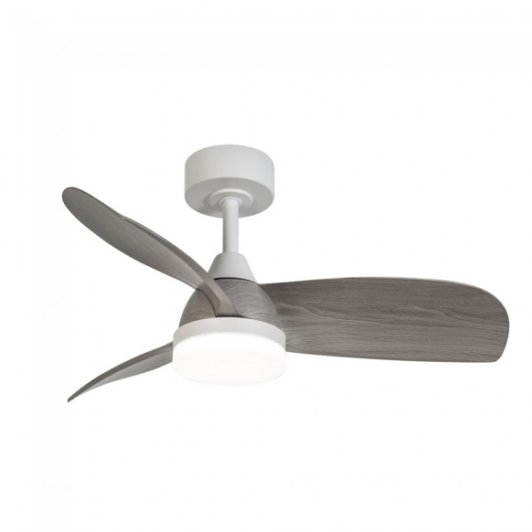 Ventilador de teto LED Bolsa Branco+Gris CCT Dim (18W) M 3