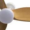 Ventilador de techo LED Borse Blanco+Madera CCT Dim (18W) 4