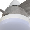 Ventilador de techo LED Borse Mini Blanco+Ceniza CCT Dim (18W) 4