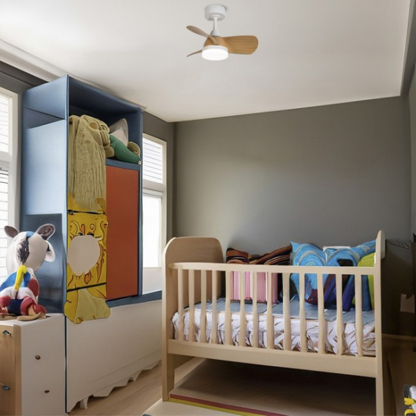 Ventilador de teto LED Borse Mini Branco+Haya CCT Dim (18W) M 3