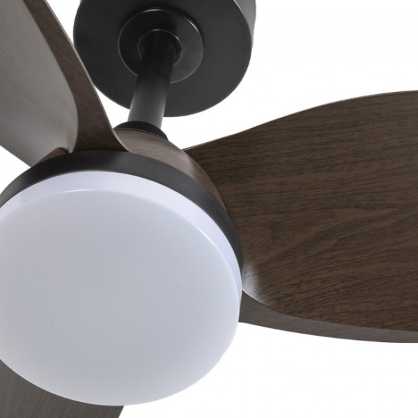 Ventilador de teto LED Borse Mini Negro+Árvore CCT Dim (18W) M 4