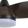 Ventilador de techo LED Borse Negro+Madera CCT Dim (18W) 4