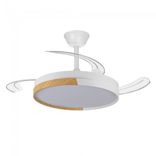 Ventilador LED folhas Arpino Branco CCT Dim (45W) M 4