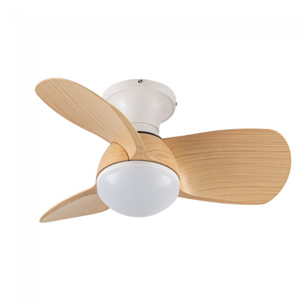 Ventilador de techo LED Mancado Blanco+Haya CCT Dim (20W) M 4