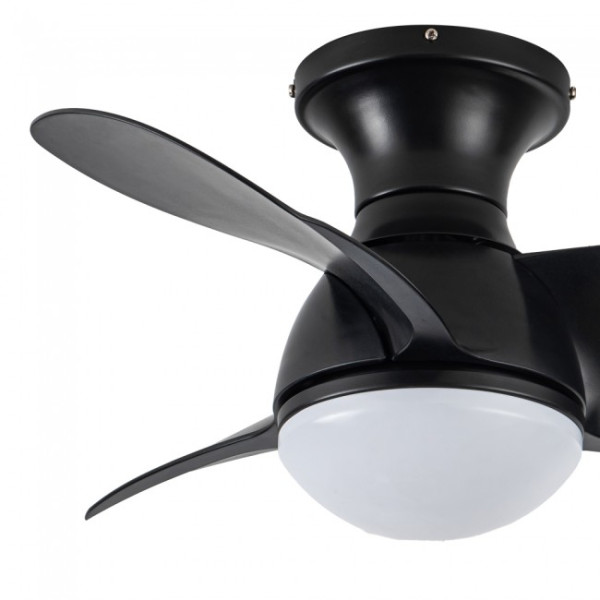 Ventilador de techo LED Mancado Negro CCT Dim (20W) M 4