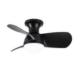 Ventilador de teto LED Mancado Preto CCT Dim (20W) H
