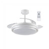 Ventilador LED aspas plegables Mesina Blanco CCT Dim (72W) 2