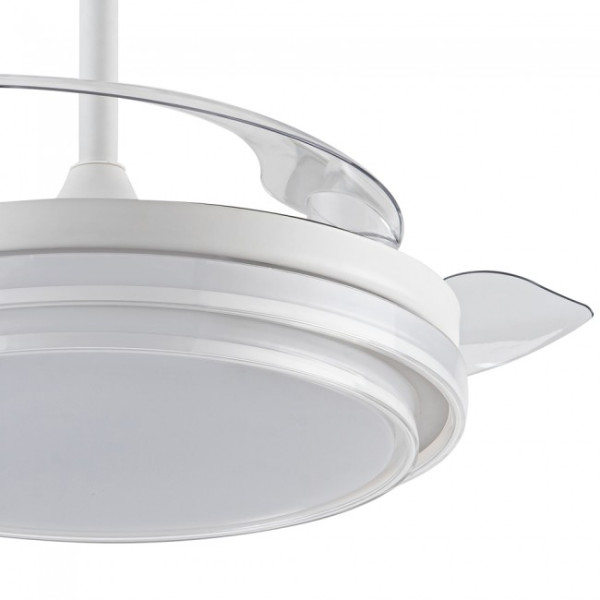 Ventilador LED aspas plegables Mesina Blanco CCT Dim (72W) M 5