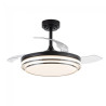 Ventilador de lâmina dobrável Messina Black CCT Dim LED (72W) 5