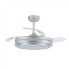 Ventilador de lâmina dobrável Messina Silver CCT Dim LED (72W) 4
