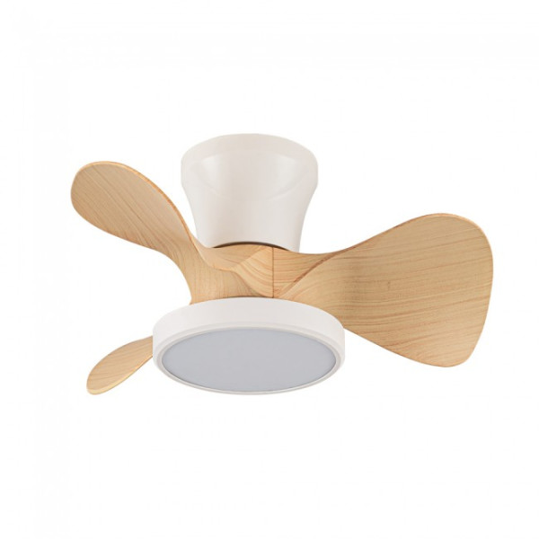 Ventilador de techo LED Merial Blanco+Haya CCT Dim (20W) M 4