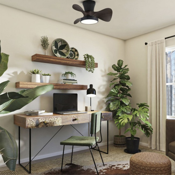 Ventilador de techo LED Merial Negro CCT Dim (20W) M 3