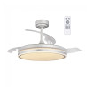Ventilador LED com pás dobráveis Pearl Grey CCT Dim (72W) 2