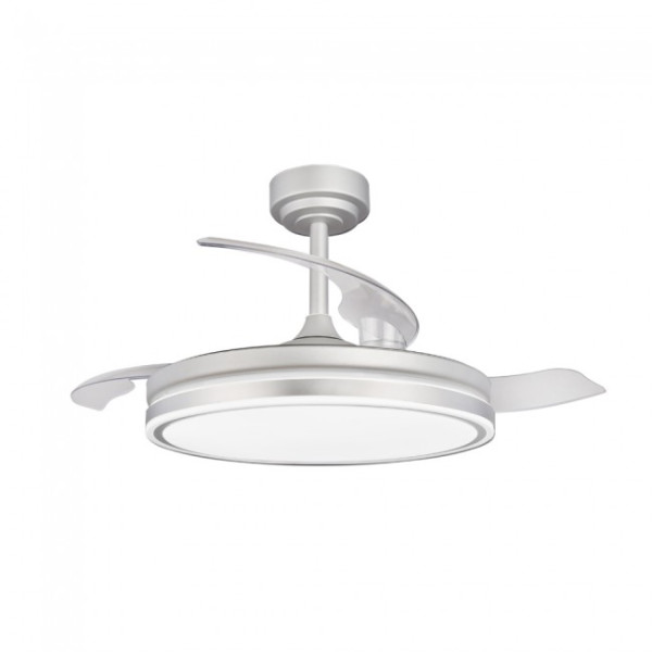 Ventilador LED com pás dobráveis Pearl Grey CCT Dim (72W) M 4