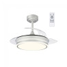 Ventilador LED aspas plegables Perla Mini Gris CCT Dim (46W) 2