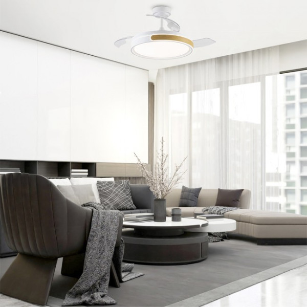 Ventilador LED com pás dobráveis Nemi CCT Dim (72W) M 3