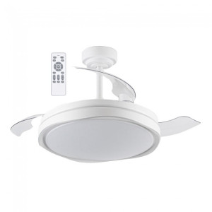 Ventilador LED aspas plegables Goan Blanco CCT Dim (72W) H