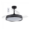 Ventilador LED folhas Goan Negro CCT Dim (72W) 2