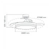 LED ventilador lâminas de dobramento Tamero Cerezo CCT Dim (72W) 5