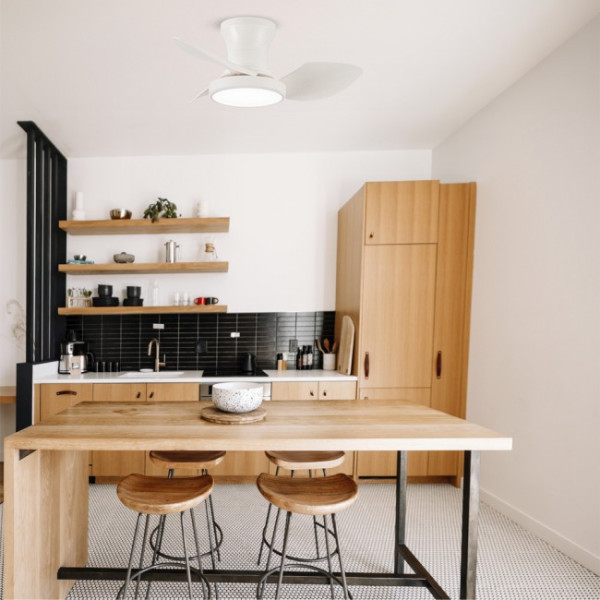 Ventilador de Teto Milfero Branco CCT Dim LED (20W) M 3