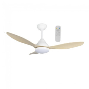 Ventilador de teto LED Cavil Branco+Madera CCT Dim (20W) H