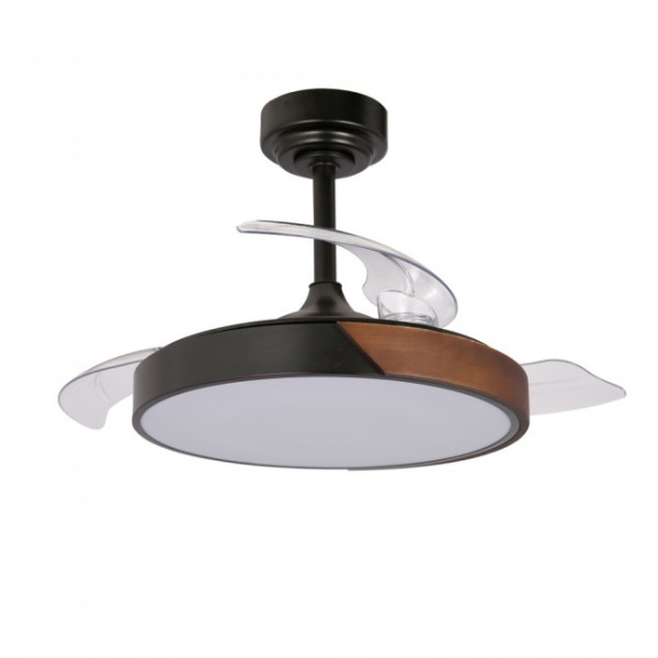 Ventilador LED aspas plegables Terno Mini Negro CCT Dim (46W) M 4