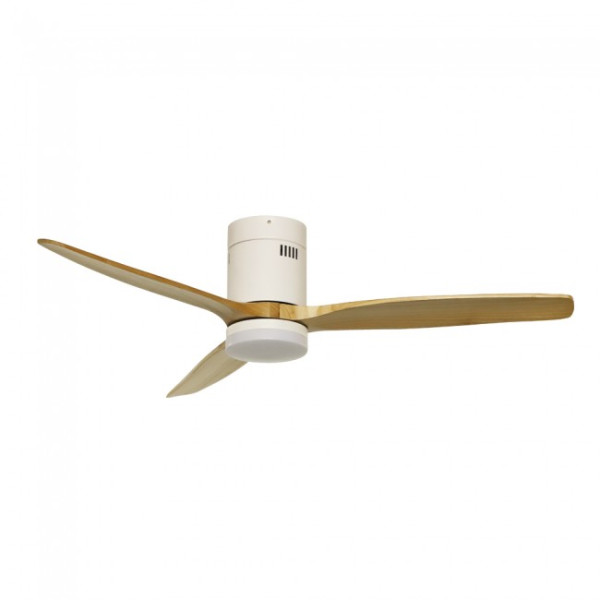 Ventilador de techo LED Won Blanco+Madera CCT (15W) M 4