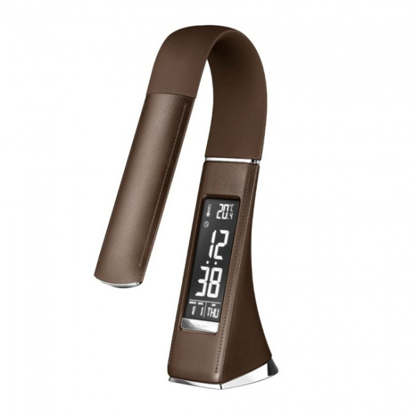 Flexo LED con reloj digital Pipo Marrón (5W) M 3