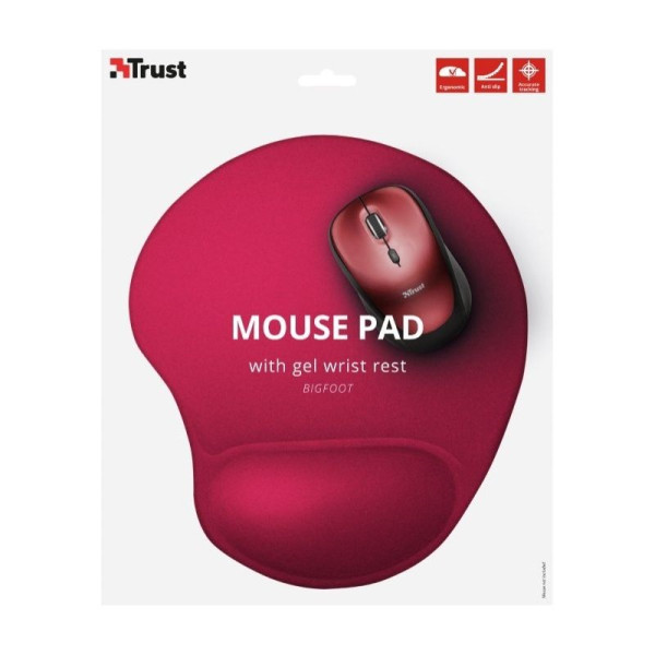 Alfombrilla ergonómica trust 20429/ 16 x 205 x 236mm/ roja M 3