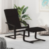 Sillón de relax con taburete tela negro 1