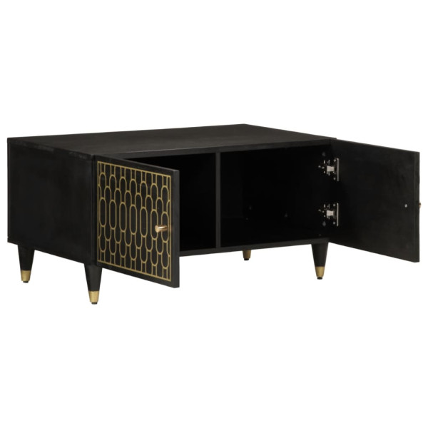 Mesa de centro de madera maciza de mango 80x50x40 cm M 2