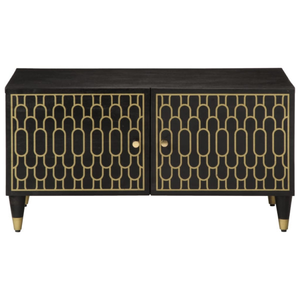 Mesa de centro de madera maciza de mango 80x50x40 cm M 3