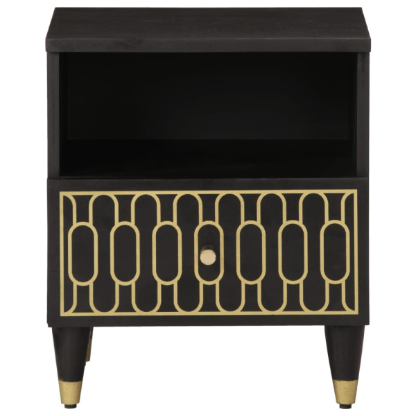 Mesitas de noche 2 uds madera maciza de mango 40x33x46 cm M 4