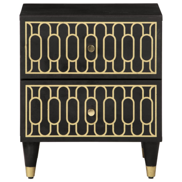 Mesitas de noche 2 uds madera maciza de mango 40x33x46 cm M 4