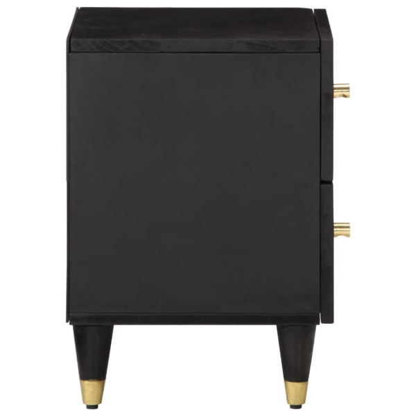 Mesitas de noche 2 uds madera maciza de mango 40x33x46 cm M 5