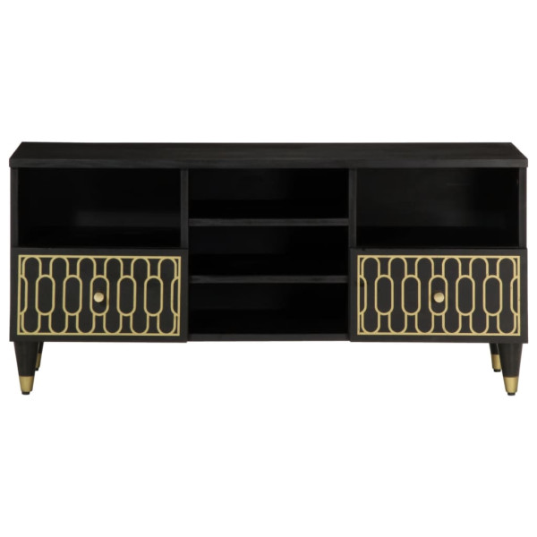 Mueble de TV madera maciza de mango 100x33x46 cm M 3