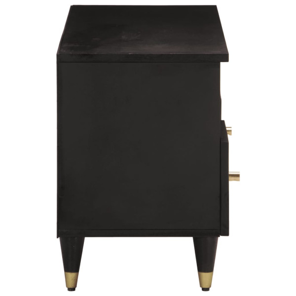 Mueble de TV madera maciza de mango 100x33x46 cm M 4