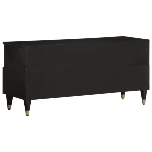 Mueble de TV madera maciza de mango 100x33x46 cm M 5