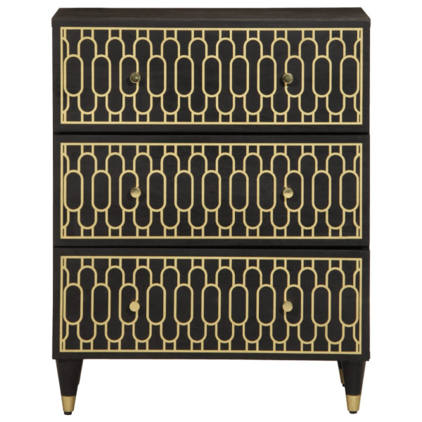 Armario auxiliar madera maciza de mango 60x33x75 cm M 3