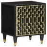 Mesita de noche de madera maciza de mango 40x33x46 cm 1