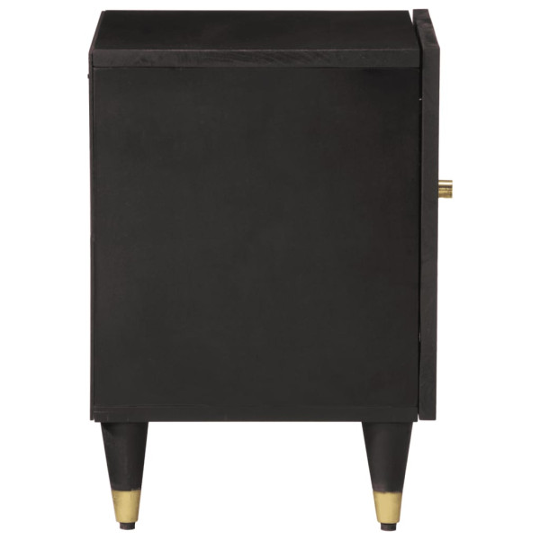 Mesita de noche de madera maciza de mango 40x33x46 cm M 4