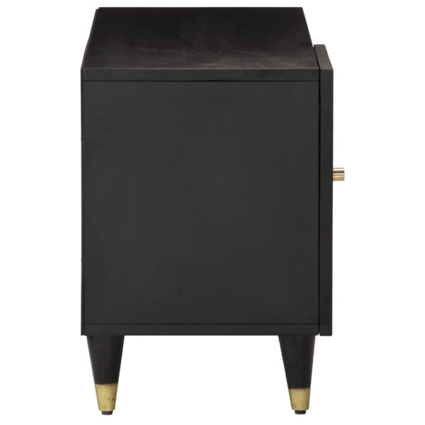 Mueble de TV madera maciza de mango 80x31x46 cm M 4