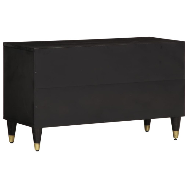 Mueble de TV madera maciza de mango 80x31x46 cm M 5