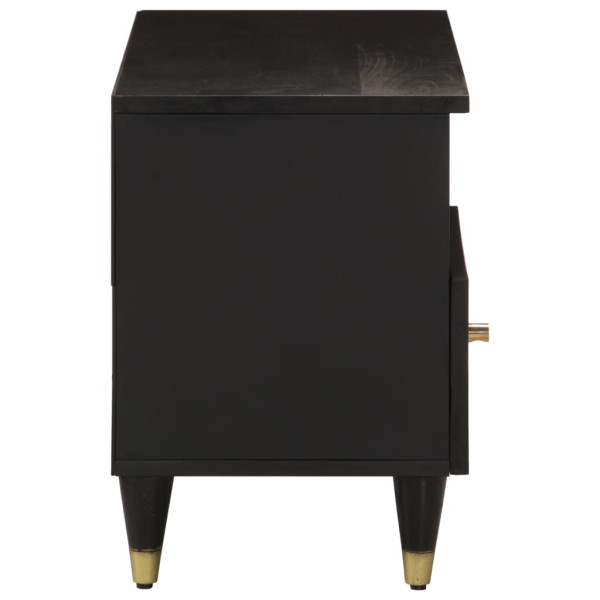 Mueble de TV madera maciza de mango 80x33x46 cm M 4