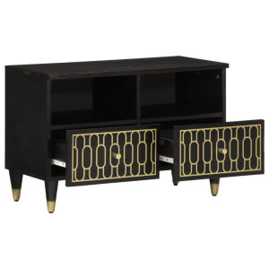 Mueble de TV madera maciza de mango 70x33x46 cm H