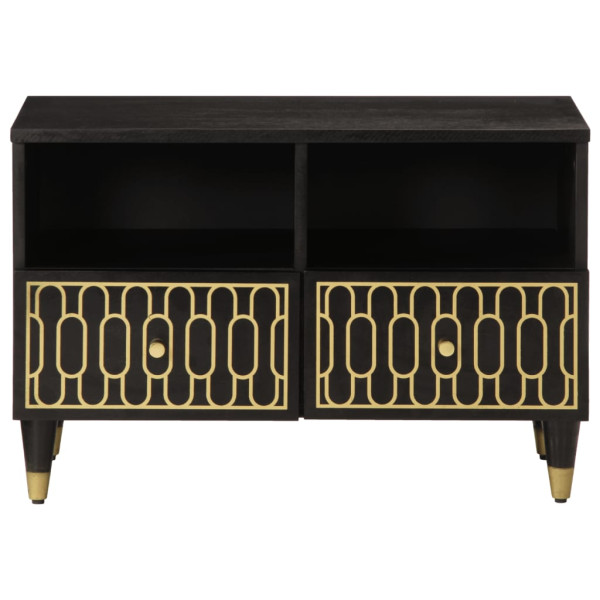 Mueble de TV madera maciza de mango 70x33x46 cm M 3