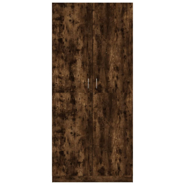 Armario madera contrachapada color roble ahumado 90x52x200 cm M 3