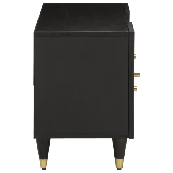 Mueble de TV madera maciza de mango 105x33x46 cm M 4