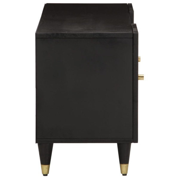 Mueble de TV madera maciza de mango 105x33x46 cm M 4
